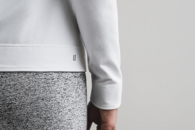 White Nobull WoTwill Zip-Up Women's Hoodie | CA Q2181M